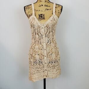 NWT Charlotte Tarantola Crocheted Coverup Sz L
